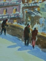 Ancien tableau paysage sous la neige Canada Québec City signé Roland Dostie - Miniature 3