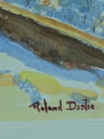 Ancien tableau paysage sous la neige Canada Québec City signé Roland Dostie - Miniature 5