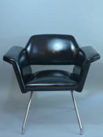 Fauteuil Steiner Motte Guariche A.R.P prisme noir design indus 1950 vintage - Miniature 1