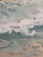 Dessin orientaliste ancien Oran Canastel la plage vague Charles de Gastyne 1930 - Miniature 5