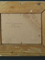 Tableau ancien bouquet fleur nature morte Louise le Cerf Saint Blanche Odin 1930 - Miniature 6