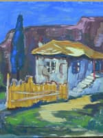 Beau tableau ancien école française expressionniste Daniel David paysage Agen n°4 - Miniature 4