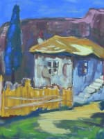 Beau tableau ancien école française expressionniste Daniel David paysage Agen n°4 - Miniature 5