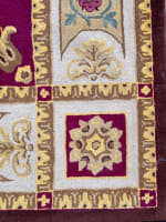 Beau tapis ancien de Savonnerie tenture tapisserie Manufacture Royale de Madrid - Miniature 4