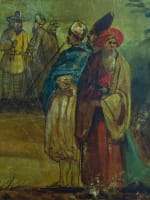 Ancien tableau peint tôle Exposition Universelle XIXe Chine Voyage Londres - Miniature 6