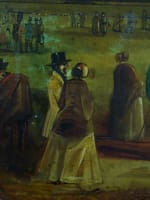 Ancien tableau peint tôle Exposition Universelle XIXe Chine Voyage Londres - Miniature 8