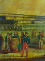 Ancien tableau peint tôle Exposition Universelle XIXe Chine Voyage Londres - Miniature 14