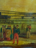 Ancien tableau peint tôle Exposition Universelle XIXe Chine Voyage Londres - Miniature 15