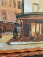 Tableau ancien vue de la rue Saint Jacques 5e Paris Art Deco Cesar Bron Vlaminck - Miniature 3