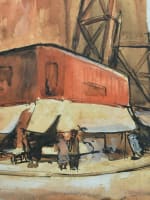 Tableau ancien vue de la rue Saint Jacques 5e Paris Art Deco Cesar Bron Vlaminck - Miniature 4