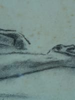 Ancien tableau dessin Maurice Asselin jeune femme nue allongée école de Paris - Miniature 5