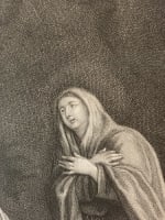 Belle gravure ancienne portrait de Sainte Françoise Romaine et sa compagne - Miniature 2