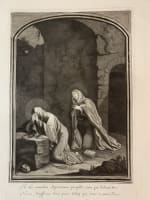 Belle gravure ancienne portrait de Sainte Françoise Romaine et sa compagne - Miniature 4