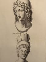 Ancienne gravure portrait déesse antique Galleria Giustiniana del Marchese XVIIe - Miniature 4