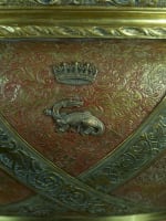 Ancienne garniture bronze François 1er lampe à pétrole jardinière sv Lievre 19e - Miniature 5