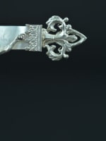 19thc fine large religious pectoral cross sterling silver & mother of pearl - Miniature 4