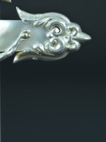 19thc gorgeous large religious pectoral cross sterling silver & mother of pearl - Miniature 5