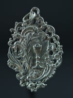 Large Sterling Silver superb Communion Religious Medal French Pendant 1892 - Miniature 2