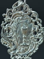 Large Sterling Silver superb Communion Religious Medal French Pendant 1892 - Miniature 4