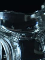 Art Deco Modernist Glass Val Saint Lambert 2 table candelsticks 8 Candels Crystal - Miniature 3