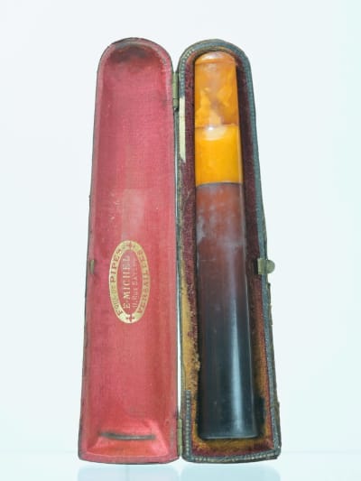 Ancien fume cigarette de grand format lot de tabac pipes Michel Versailles 12,5c