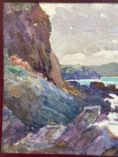 Ancien tableau atelier peintre breton marine Bretagne ent. Édouard Doigneau n°5