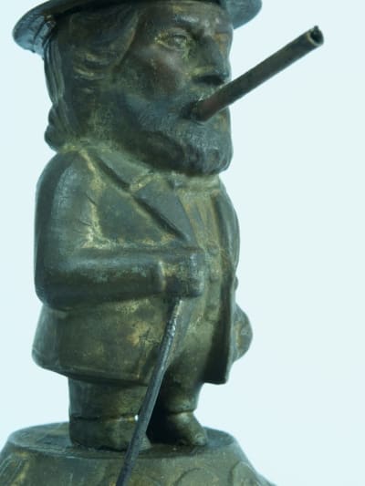 Ancien porte allumette Gambetta Cahors caricature bistro estaminet collection