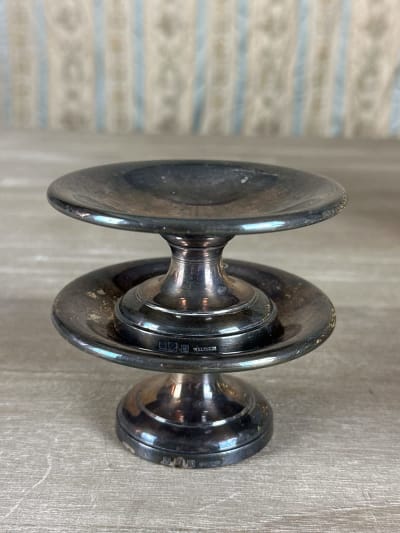 Coupe à sucre pour l'absinthe bistrot estaminet signé Halphen métal argenté x 2