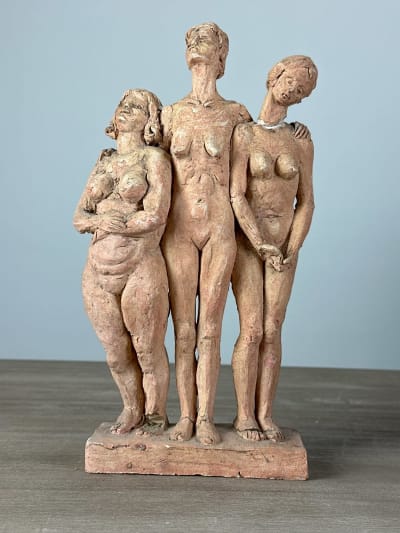 Germain Gosselin portrait nu les trois Ages de la femme sculpture terre cuite
