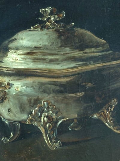 Ancien tableau nature morte soupière homard Edouard Dufeu st Monet P.Rosenberg