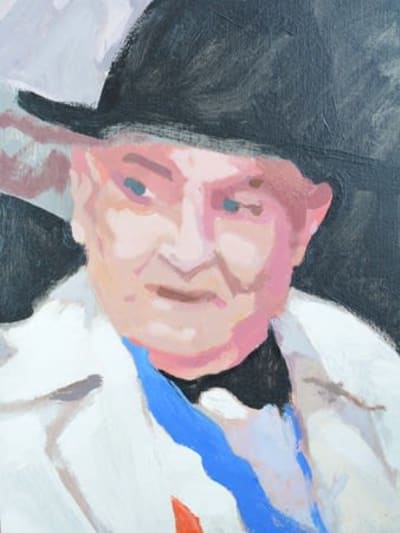 Tableau moderne HST Bernard Ryon Méridionaux portrait du poète Louis Amade