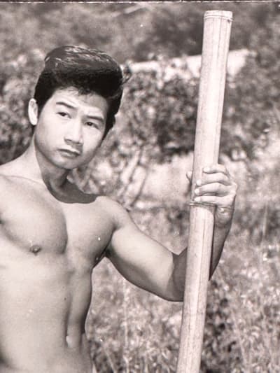 Ancienne photo portrait homme nu René Domine Mr Côte d'Azur 1965 Jean Ferrero