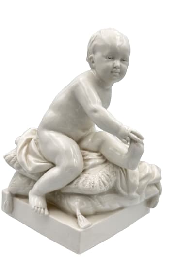 Ancienne statue porcelaine portrait d'enfant Boizot Sèvres Capo di Monte