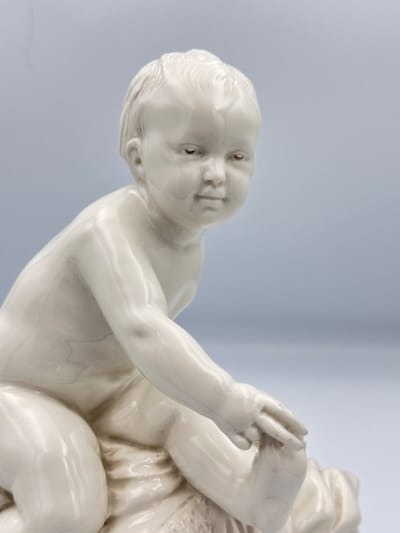 Ancienne statue porcelaine portrait d'enfant Boizot Sèvres Capo di Monte