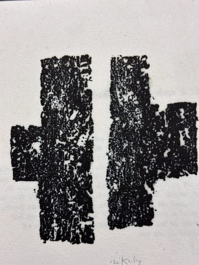 Ancienne estampe sur papier Japon Pierre Székely sculpteur ciment art moderne