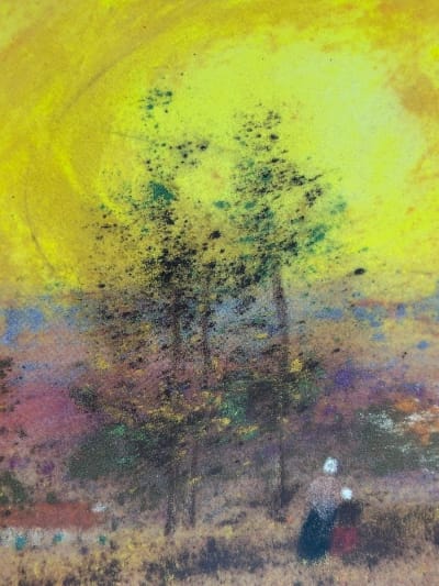 Ancien tirage limité 1989 Gabrielle Bellocq Campagne à Midi impressioniste