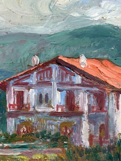 Beau tableau, ancien ferme au Pays basque, signé Martin impressionniste