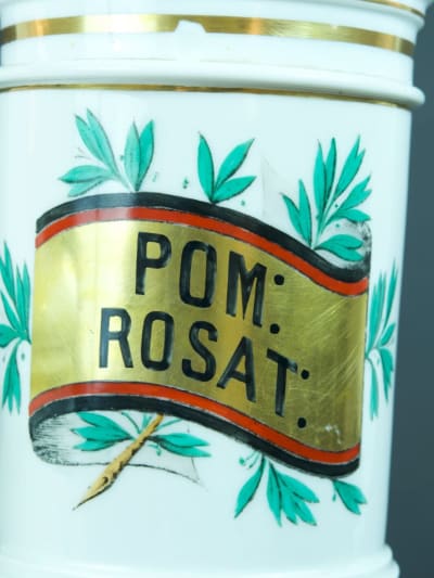 Ancienne paire de pots à pharmacie XIXe porcelaine porcelaine de Paris Lefebure