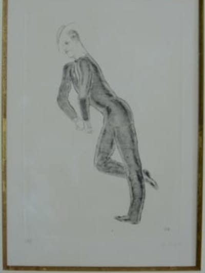 Belle gravure art déco cabaret danse music hall Maurice Chevalier Kiffer