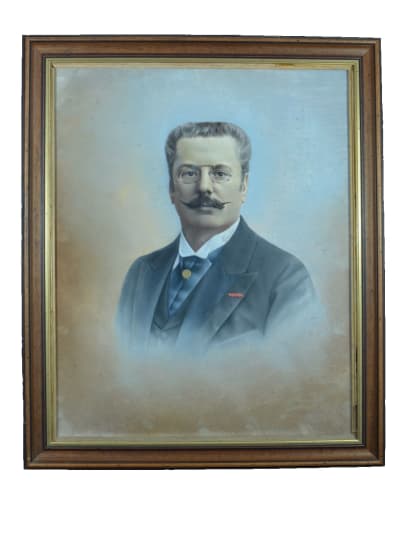 Dessin ancien portrait pastel homme Fernand de Ramel monarchie Alès Gard XIXe