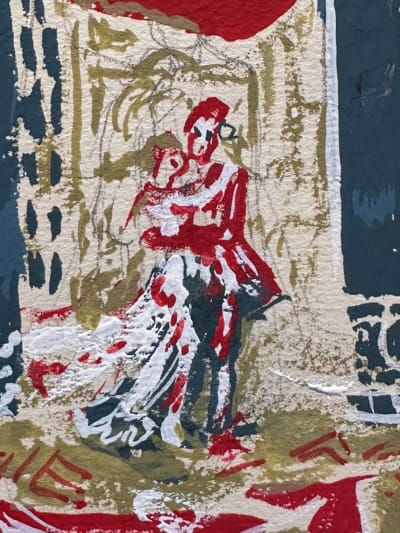 Dessin Jean Terles opérette ange Chabrier théâtre Parisien art français 1930