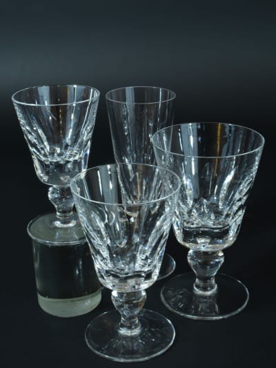 Saint Louis modèle Jersey 1 verre à vin H 11cm cristal taillé paquebot France Glass