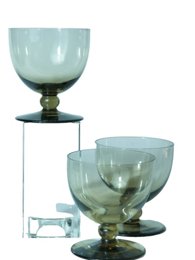 Ancien lot de petits verres signés Daum Nancy x 3