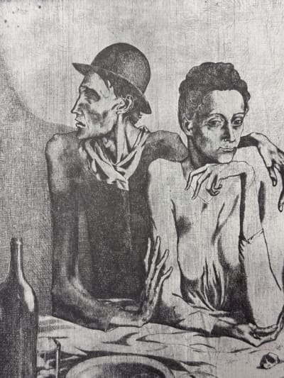 Ancien recueil de gravures d'après les maîtres anciens Picasso Goya etc spadem