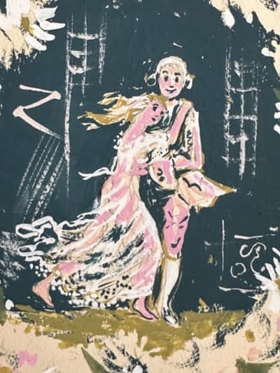 Dessin Jean Terles portrait couple médaillon roman Chabrier Éducation Manquée