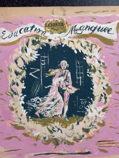 Dessin Jean Terles portrait couple médaillon roman Chabrier Éducation Manquée