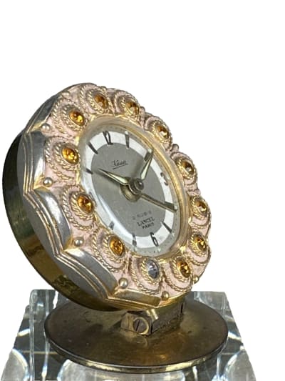 Ravissant petit réveil voyage Lancel Paris Kaiser vintage 1950 montre collection