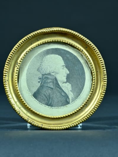 Ancien portrait Tousard d'Olbec Suisse Valais physionotrace Chrétien Lamartine