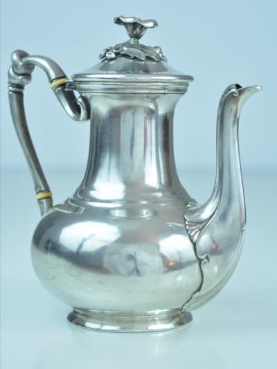 Ancienne cafetière Art Nouveau signée Christofle métal argenté 1900