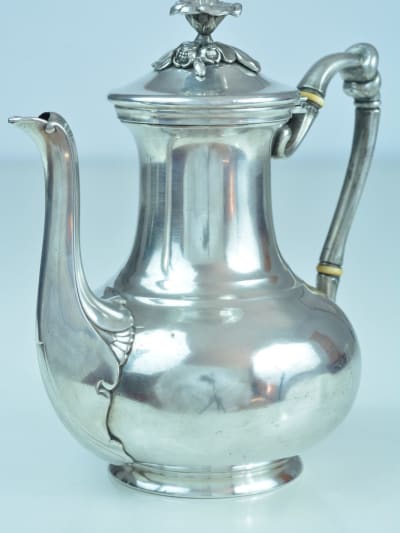 Ancienne cafetière Art Nouveau signée Christofle métal argenté 1900